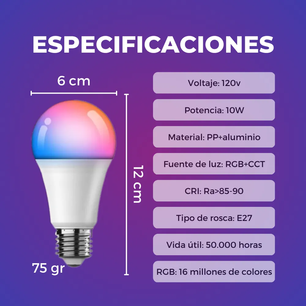 Combo Bombillo Inteligente LED + Tomacorriente Inteligente Alexa Google Asistente