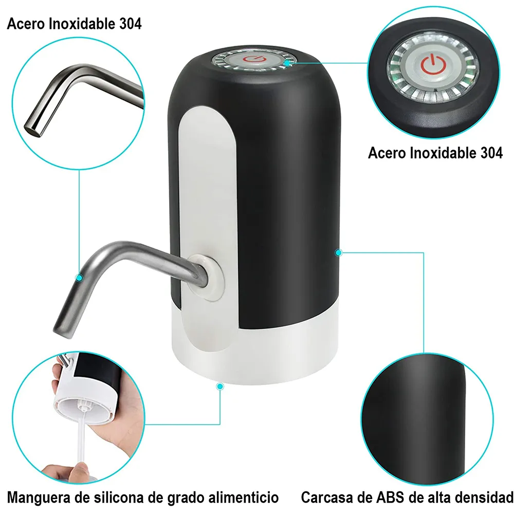 Dispensador De Agua Eléctrico Recargable USB Bomba Universal