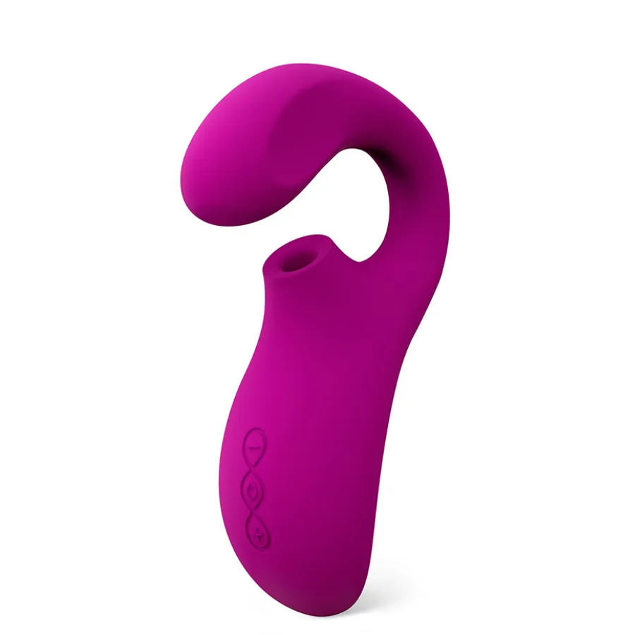 Vibrador y Succionador Enigma Morado Lelo