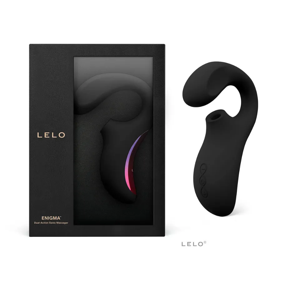 Vibrador y Succionador Enigma Negro Lelo