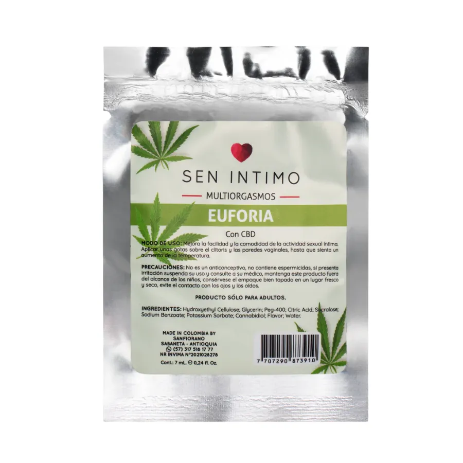 Lubricante Multiorgasmos CBD Euforia 7 Ml Sen Intimo