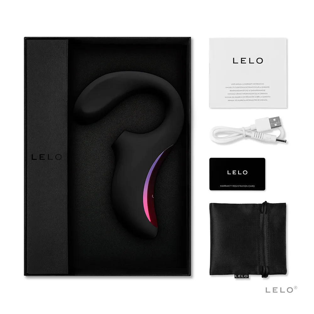 Vibrador y Succionador Enigma Negro Lelo