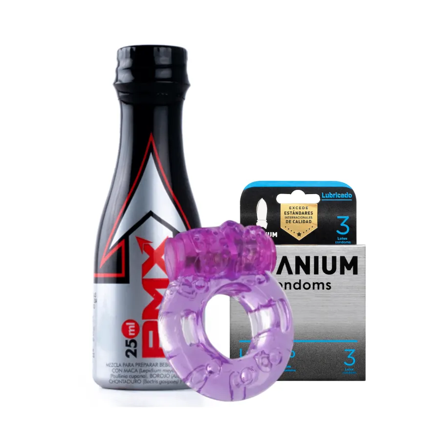 Set Energizante Y Retardante Con Anillo Vibrador