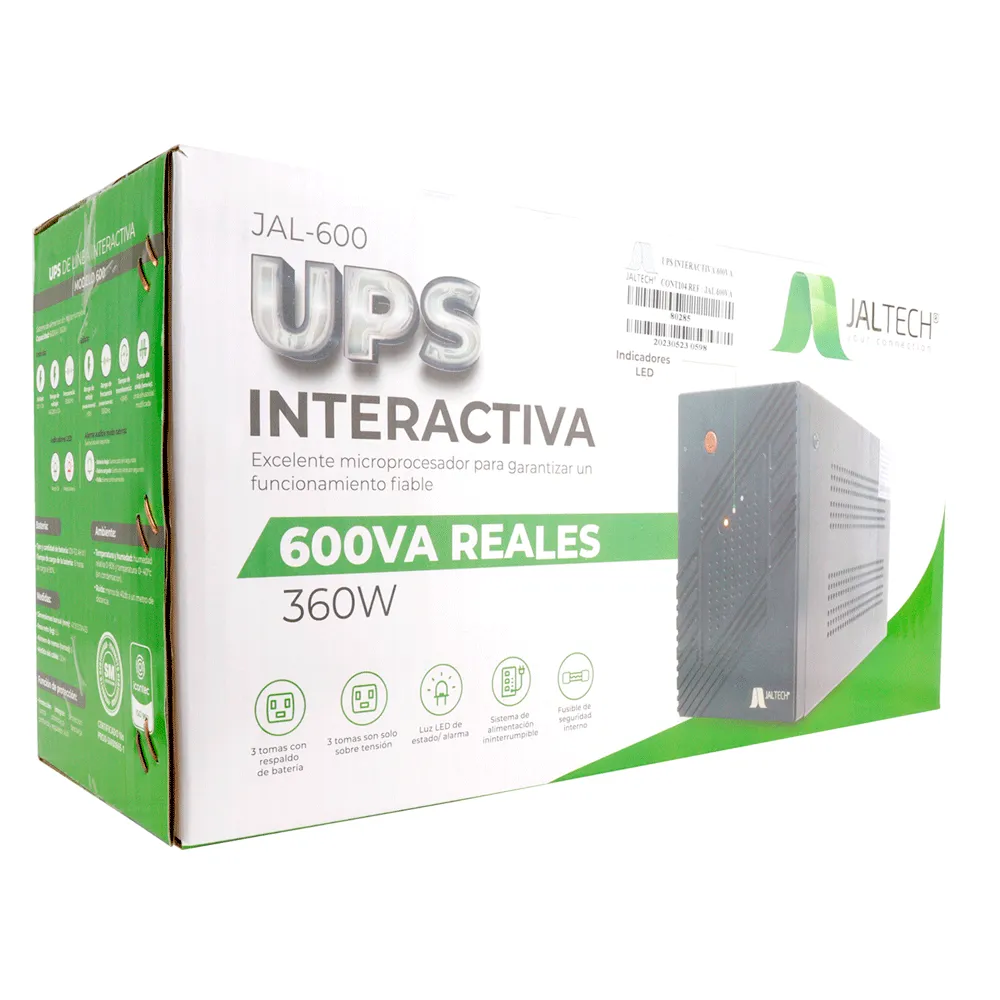 Ups Interactiva Jaltech 600va 