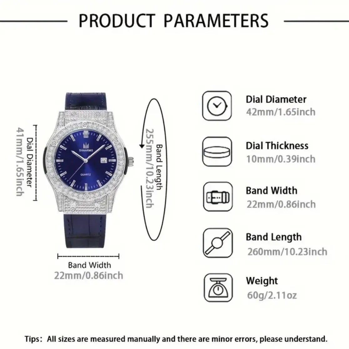 Reloj Con Correa De Cuero Sintético Y Calendario