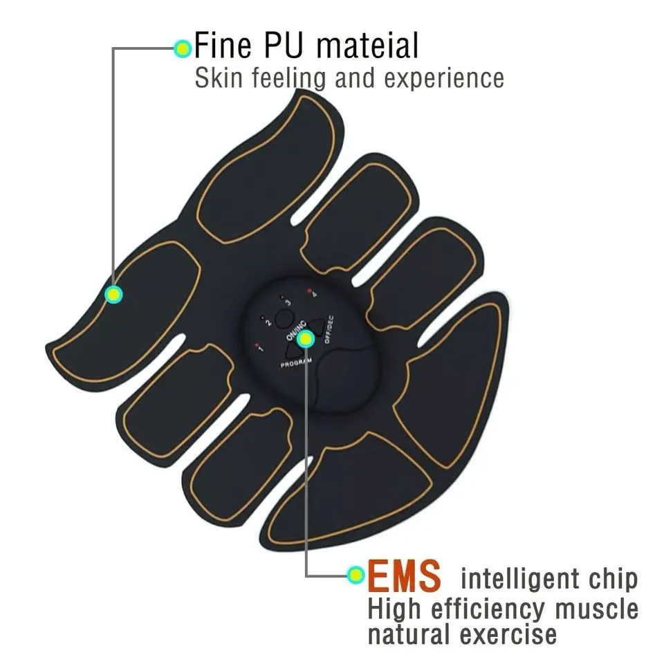 Estimulador Muscular Eléctrico Inalámbrico Abdominal ABS Gimnasia Pasiva