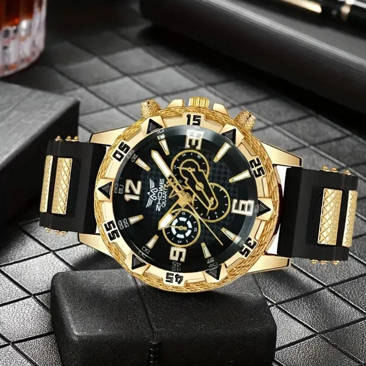 Reloj Con Correa De Silicona Esfera Grande Para Hombre