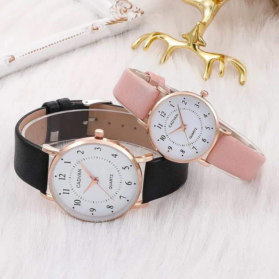 2 Piezas Reloj De Pulsera De Cuarzo Para hombre y Mujer