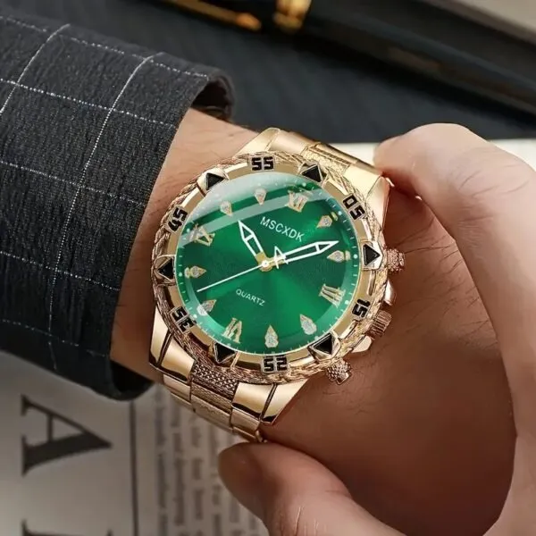 Reloj Con Esfera Grande Redonda Para Hombre