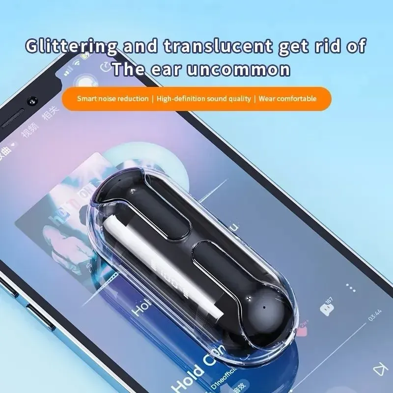 Auriculares Inalámbricos TM20 Transparentes Con Pantalla LED Bluetooth 5,3