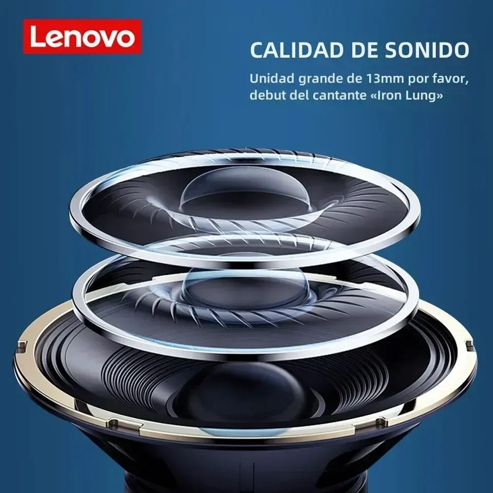 Auriculares Originales Lenovo Inalámbricos HT38 Bluetooth 5,0 + Headphone Bag