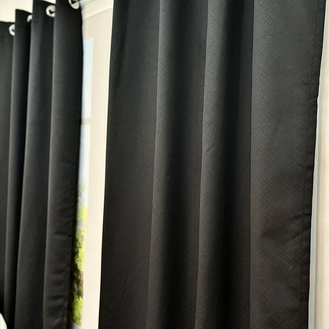 Cortinas Blackout Antiluz Juego De 2 Paneles Premium 280x220 Centimetros