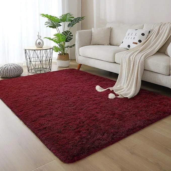 	 Tapete Alfombra Peluche 170x120 Cm Para Sala Habitacion