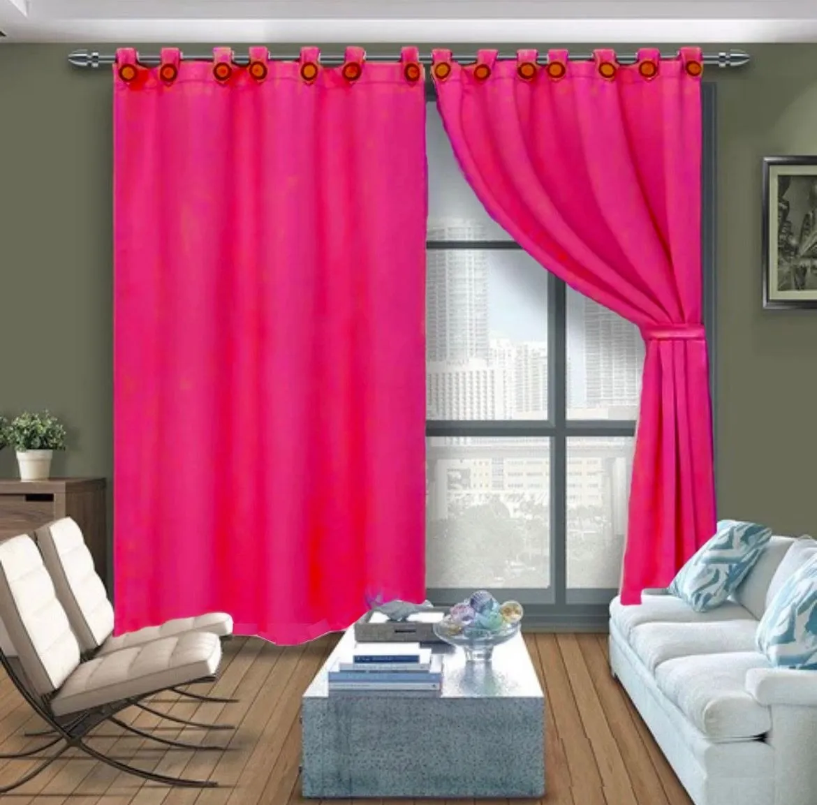 Juego Cortinas Jacquard 270x220 Cm