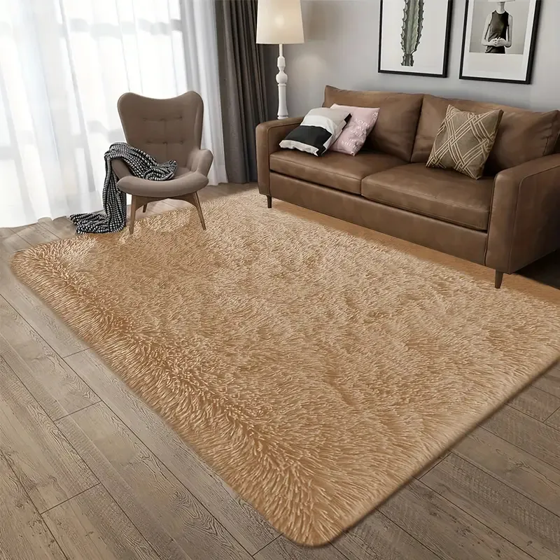 Alfombra Peluche 200 x 150 Cm Para  Sala Habitación