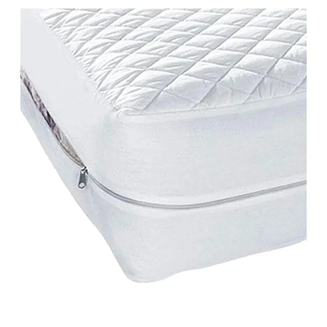 Protector Colchon Completo Cremallera Cama King 200x200 Poli Algodon Premium 