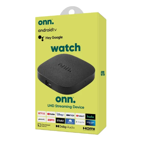 Tv box Onn. UHD Streaming Device Control De Voz 4K Negro