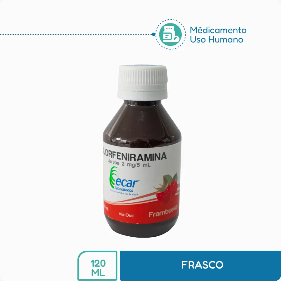 Jarabe Clorfeniramina Ecar X120 ML - Combo X4 Unidades 