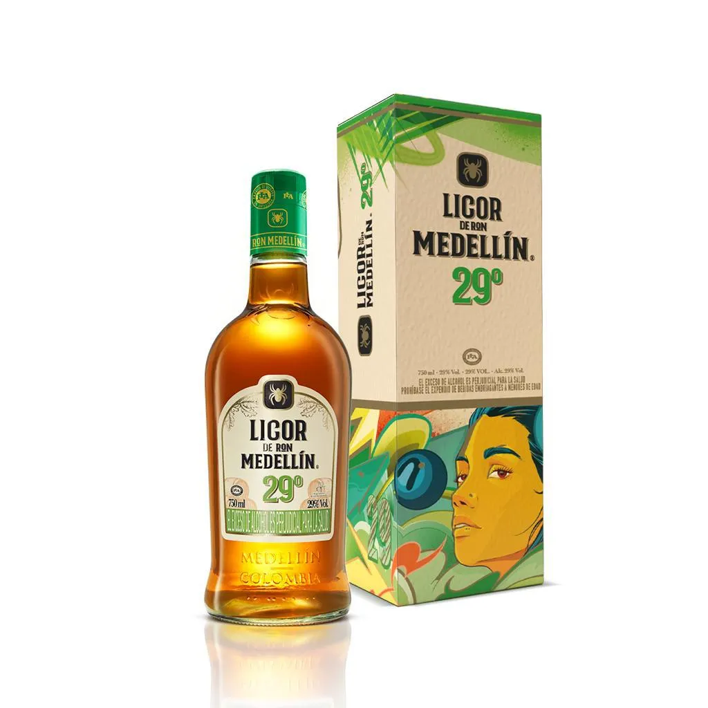 Licor De Ron Medellín 29º X750Ml 