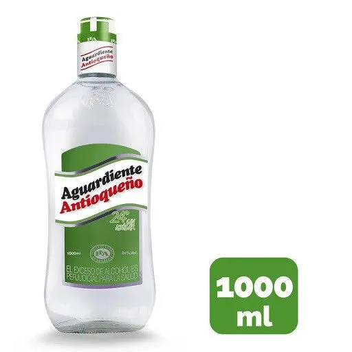 Aguardiente Antioqueño Verde Sin Azúcar 1LT