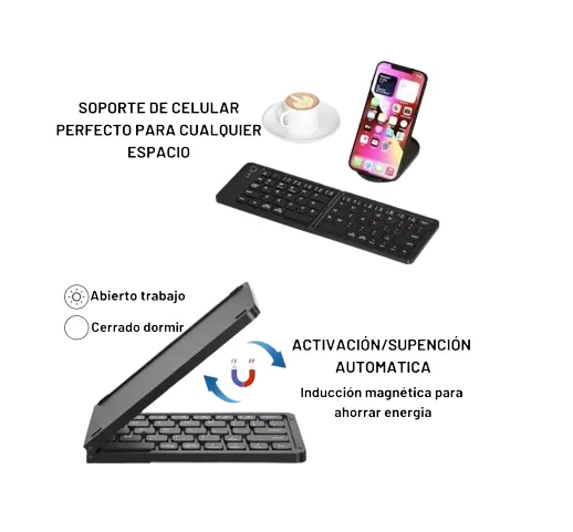 Teclado Plegable Inalambrico Bluetooth Mini Celular