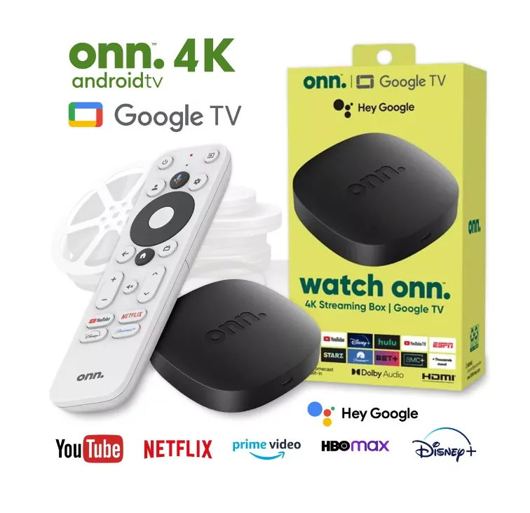 Onn. Google TV 4K Streaming Box UHD resolution Chromecast Con Voice Control