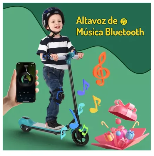 Patineta eléctrica Monopatin Bluetooth 