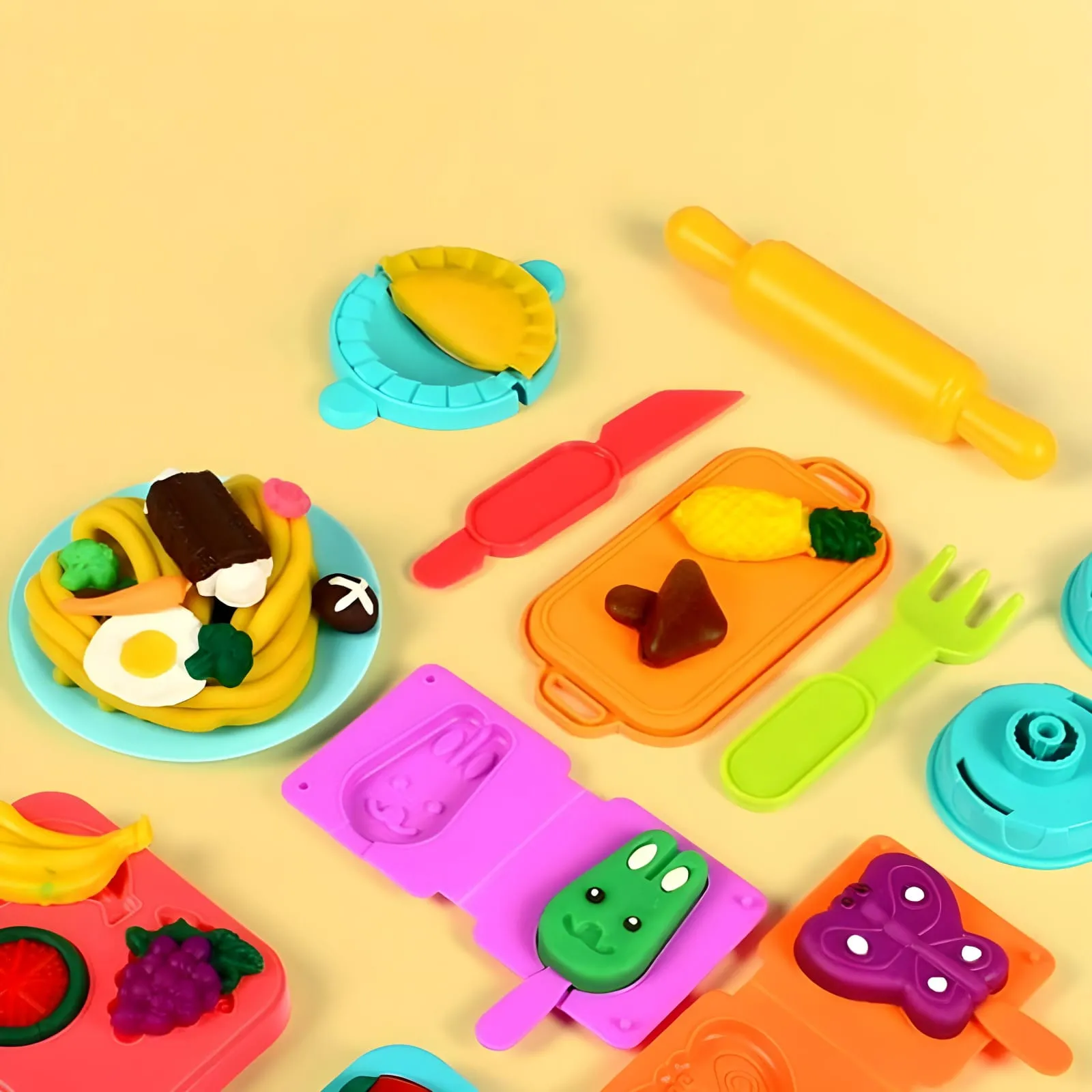 Juego Educativo De Plastilina Cocina - 33 Piezas Para Niños 3 O Mas Tipo Play Doh 