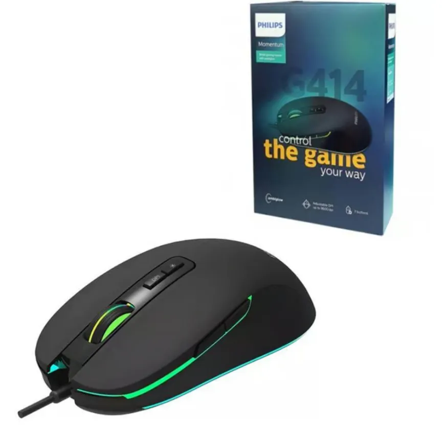 Mouse Gamer Philips 3200 DPI - Rgb