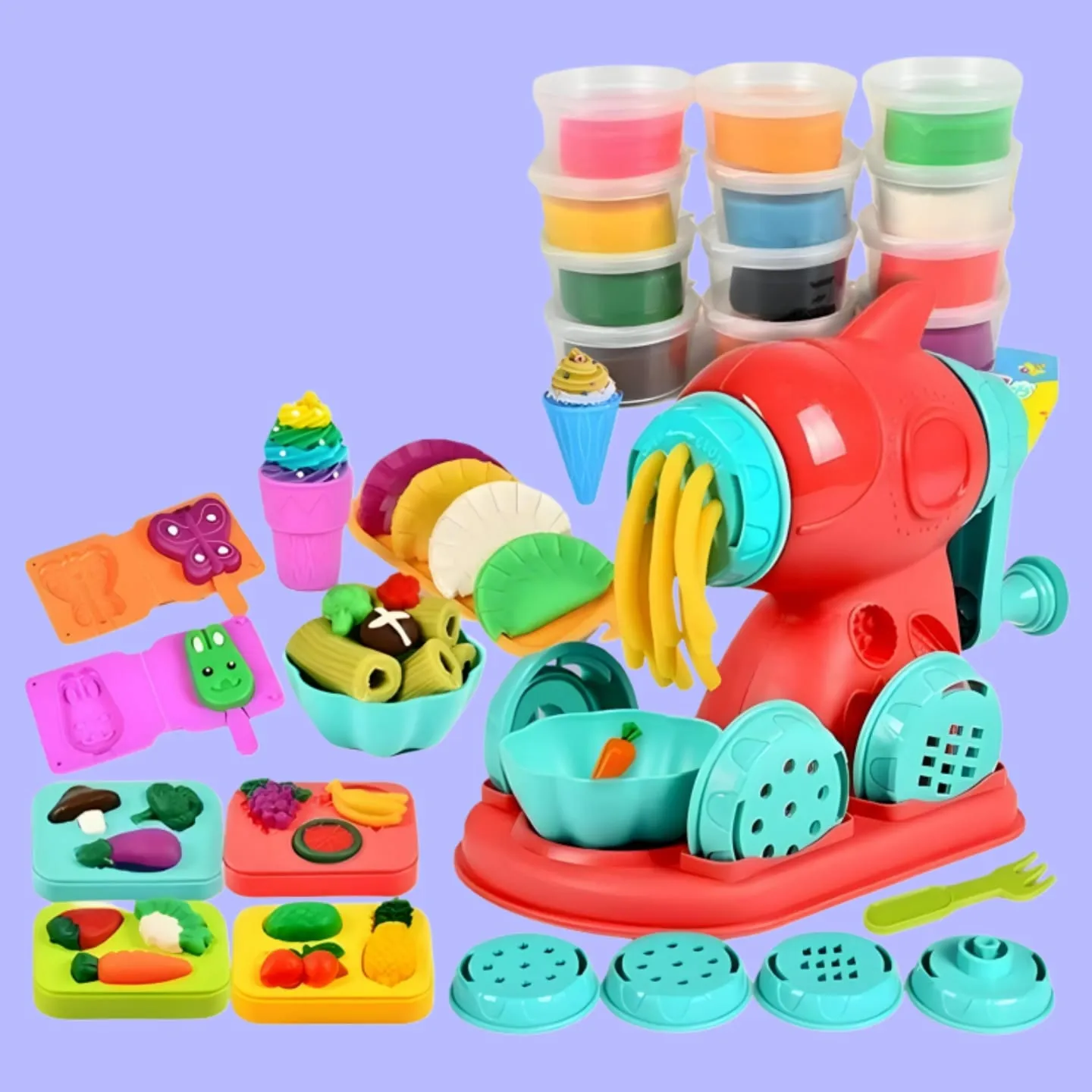 Juego Educativo De Plastilina Cocina - 33 Piezas Para Niños 3 O Mas Tipo Play Doh 