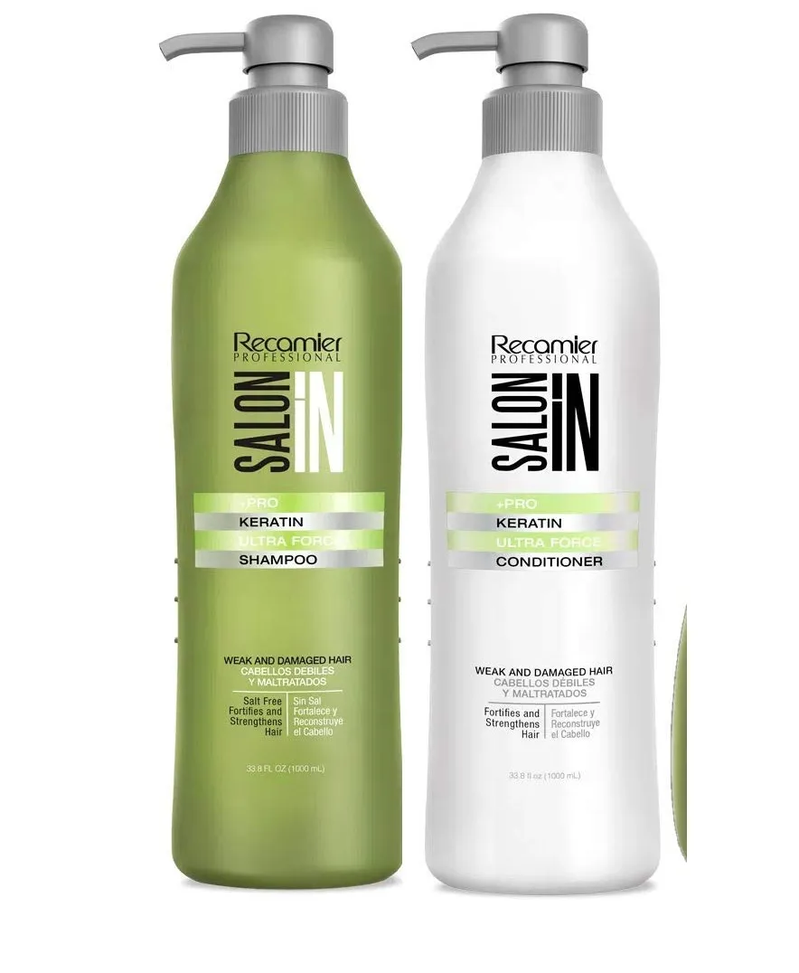 Kit Shampoo Y Acondicionador Keratin Ultra Force Salon In Recamier 