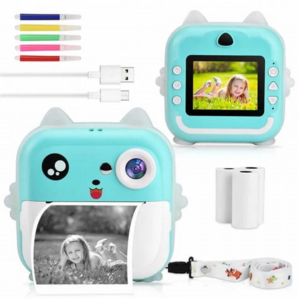 Cámara Digital Fotográfica Videos Hd Para Niños Instantánea Azul