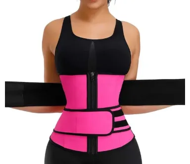 Faja Para Abdomen Fucsia Y Negro Talla L