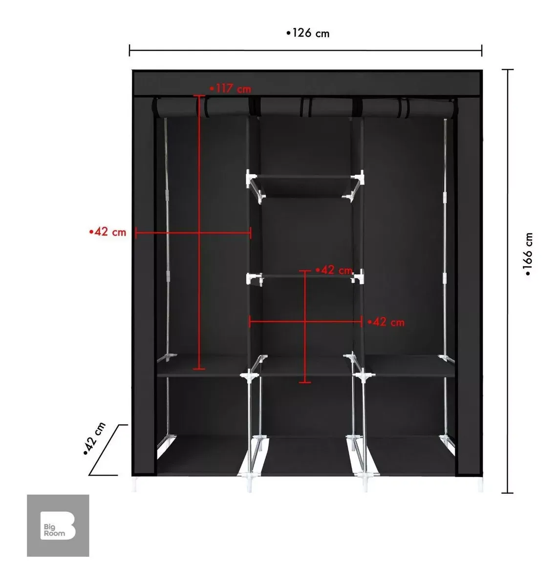 Closet ropero de 3 módulos armario armable