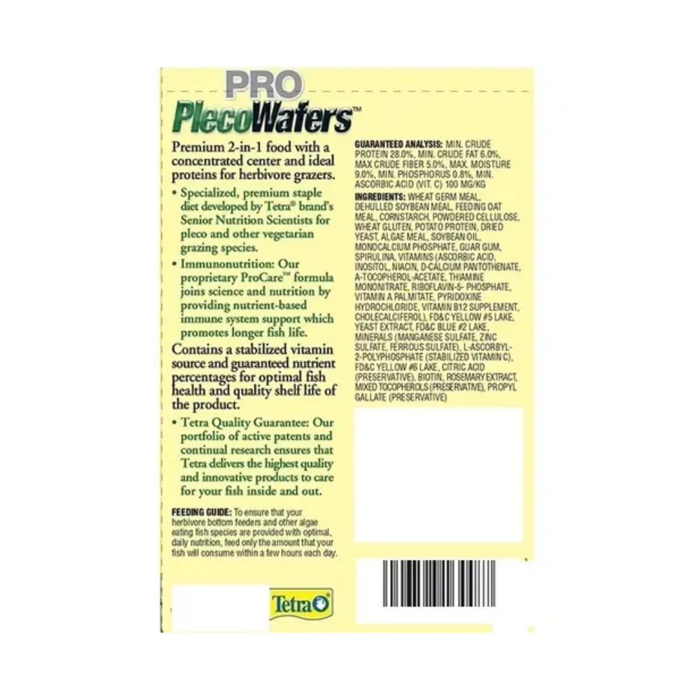 Aliemento vegetal para plecostomus Tetra Pro Pleco Wafers 150g