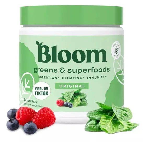 Bloom Nutrition Greens Superfoods 30 Servings 