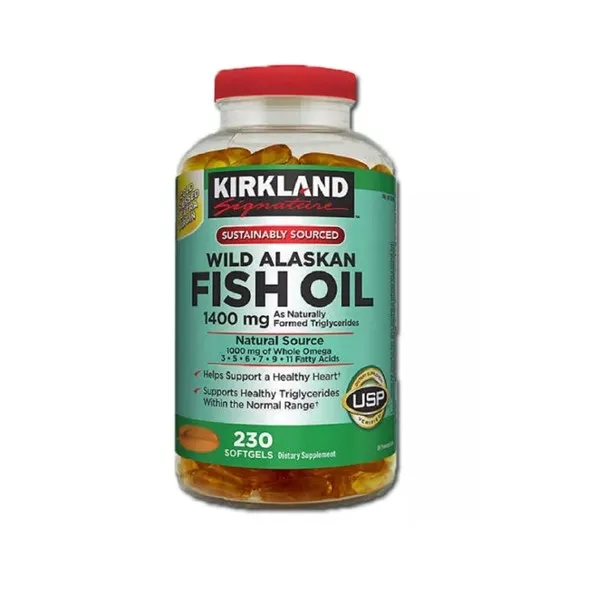 Alaskan Omega 3 Fish Oil Wild Kirkland 230 Softgels 