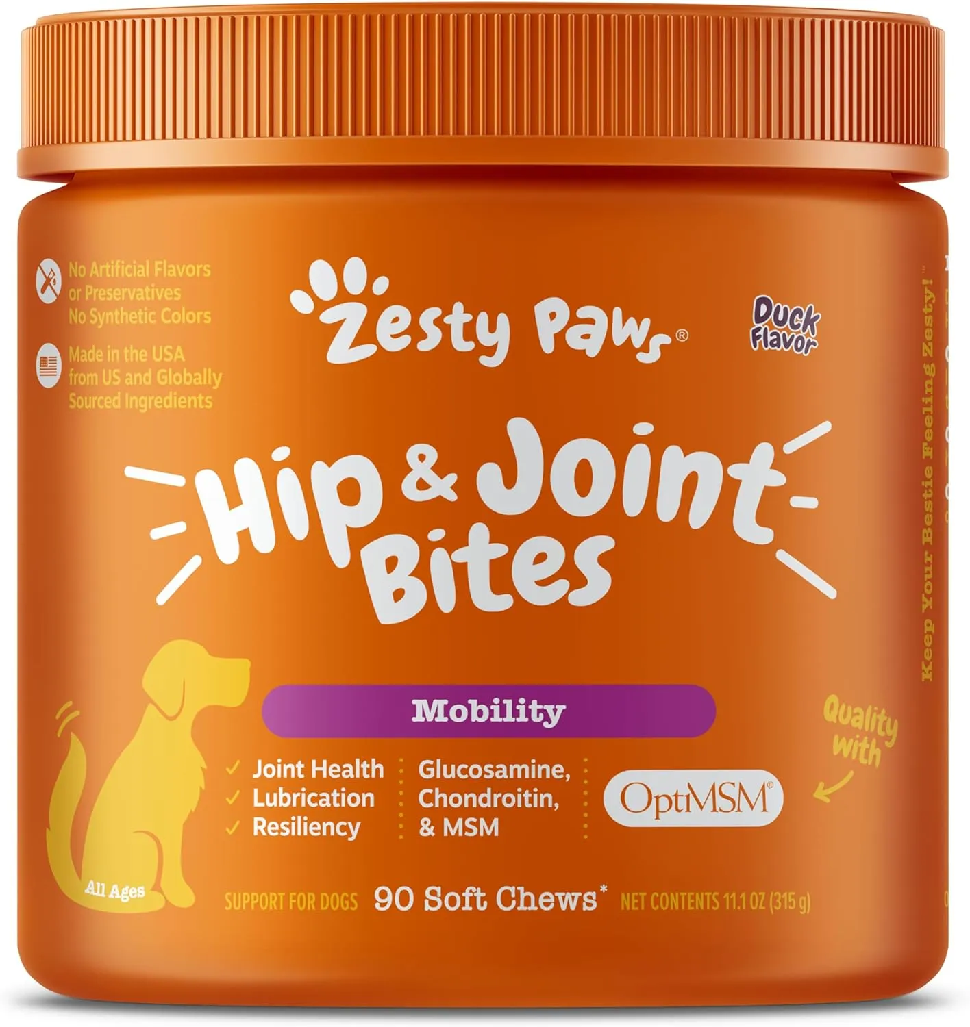 Zesty Paws Mobility Bites Hip & Joint 90 Soft Chews