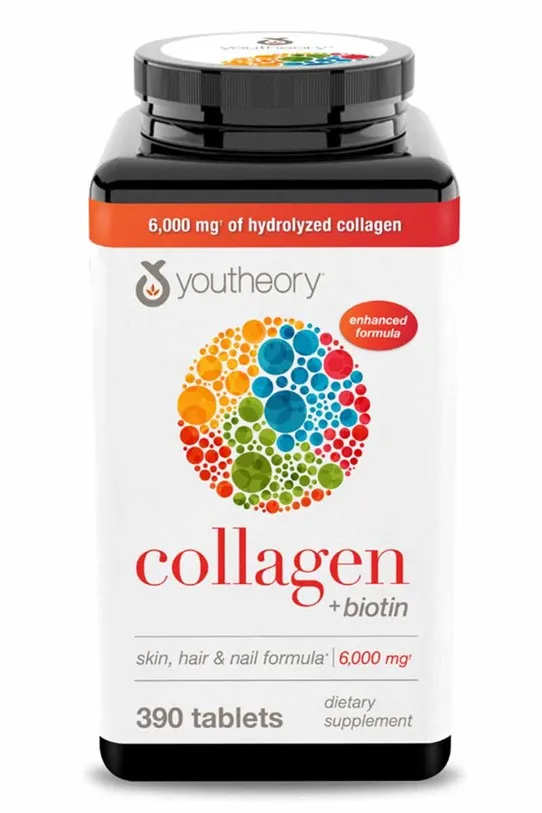 Youtheory Colageno + Biotina 390 Tabletas