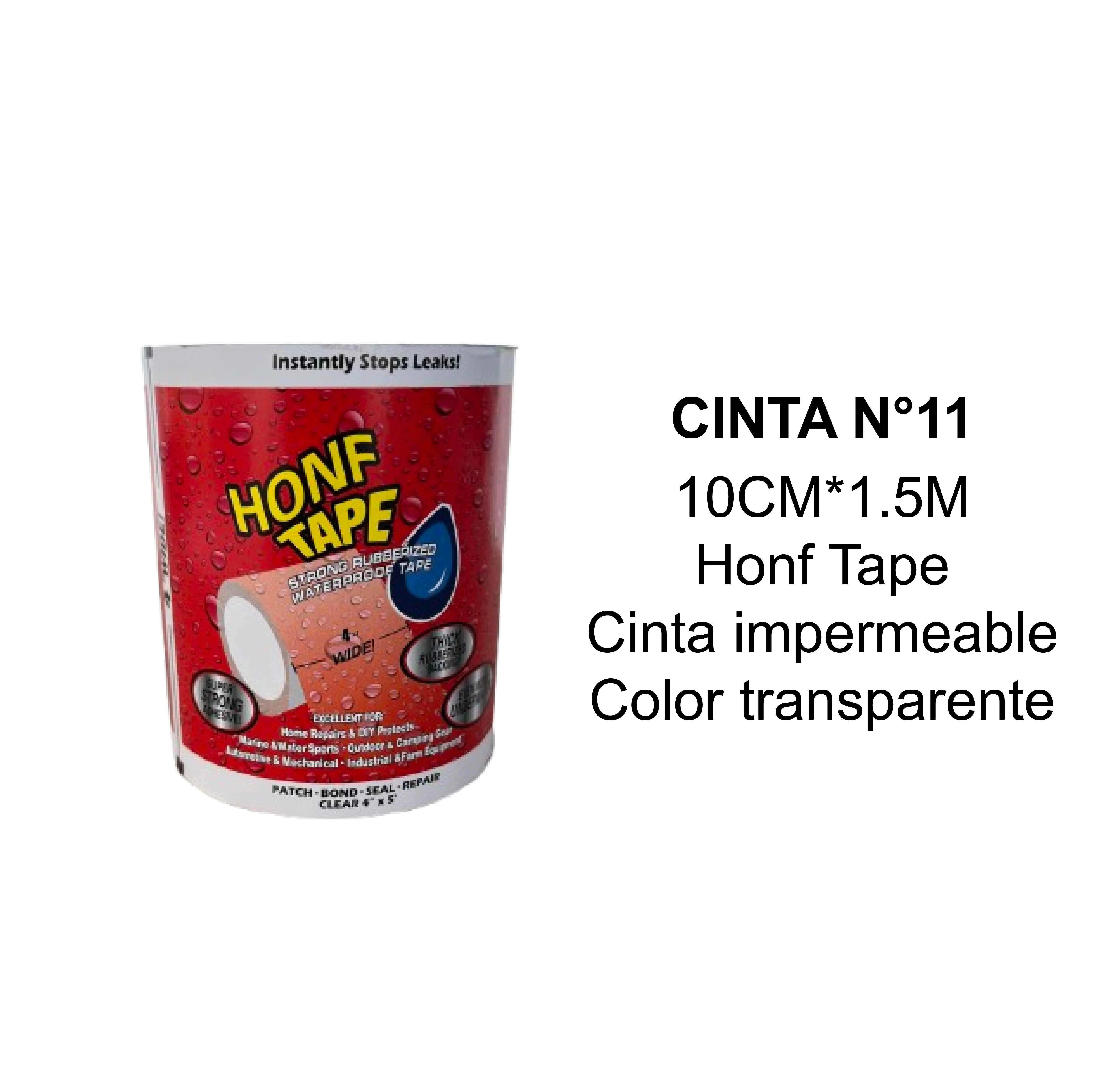 Cinta Impermeable Transparente 10cmx1.5m N°11