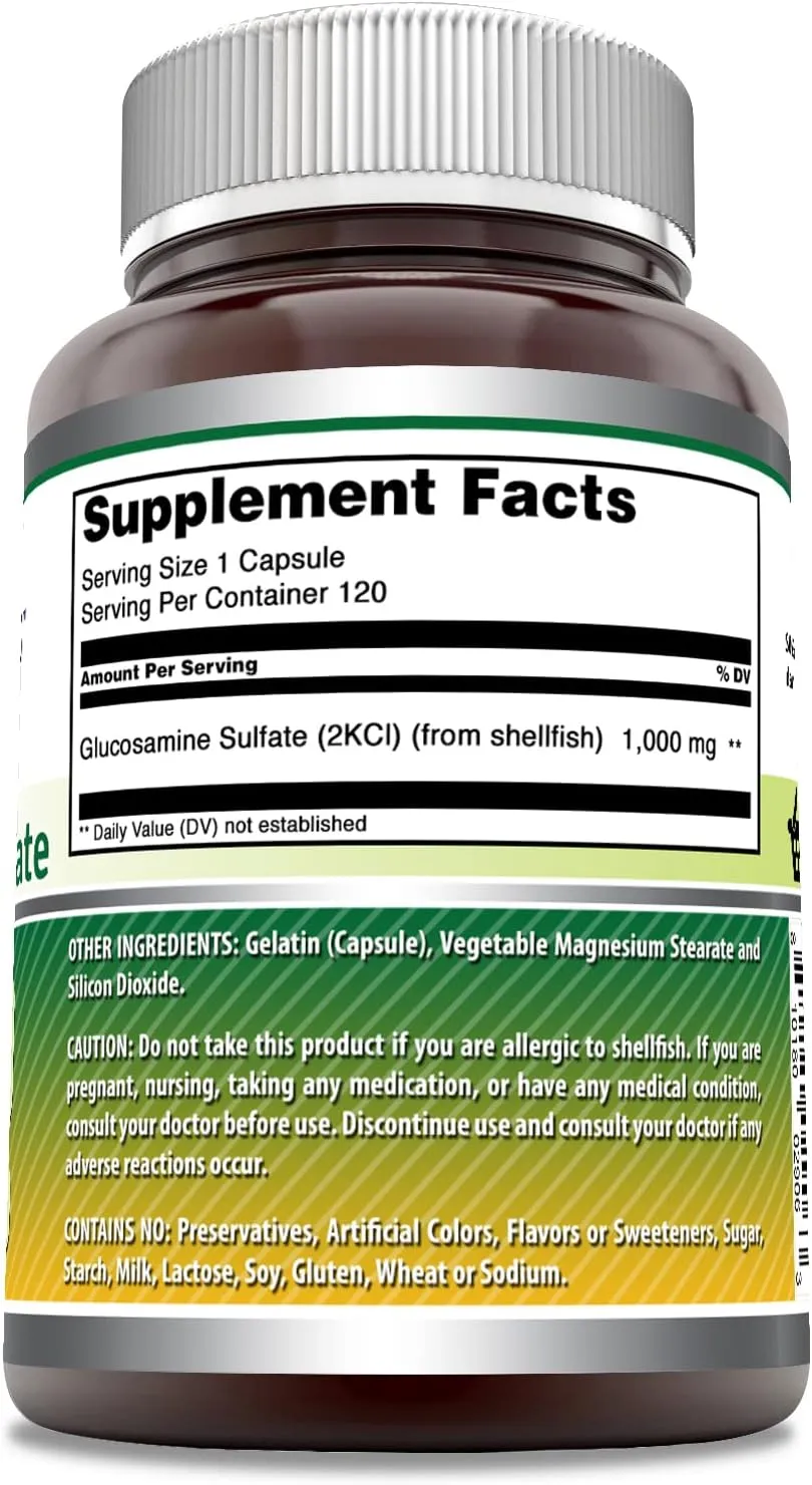 Amazing Formulas Sulfato De Glucosamina 1000 Mg 120 Cápsulas