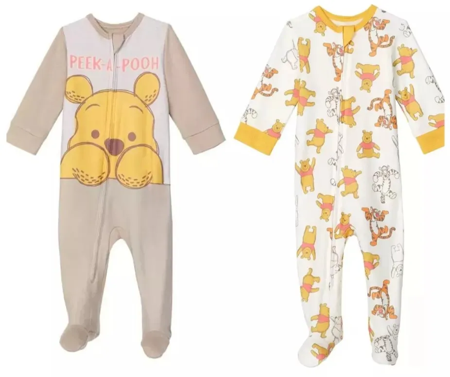 Pijama De Bebe Marca Disney Winnie Pooh Talla 18 Meses Pack 2