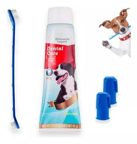 Kit Dental Para Mascotas Sabor Carne 