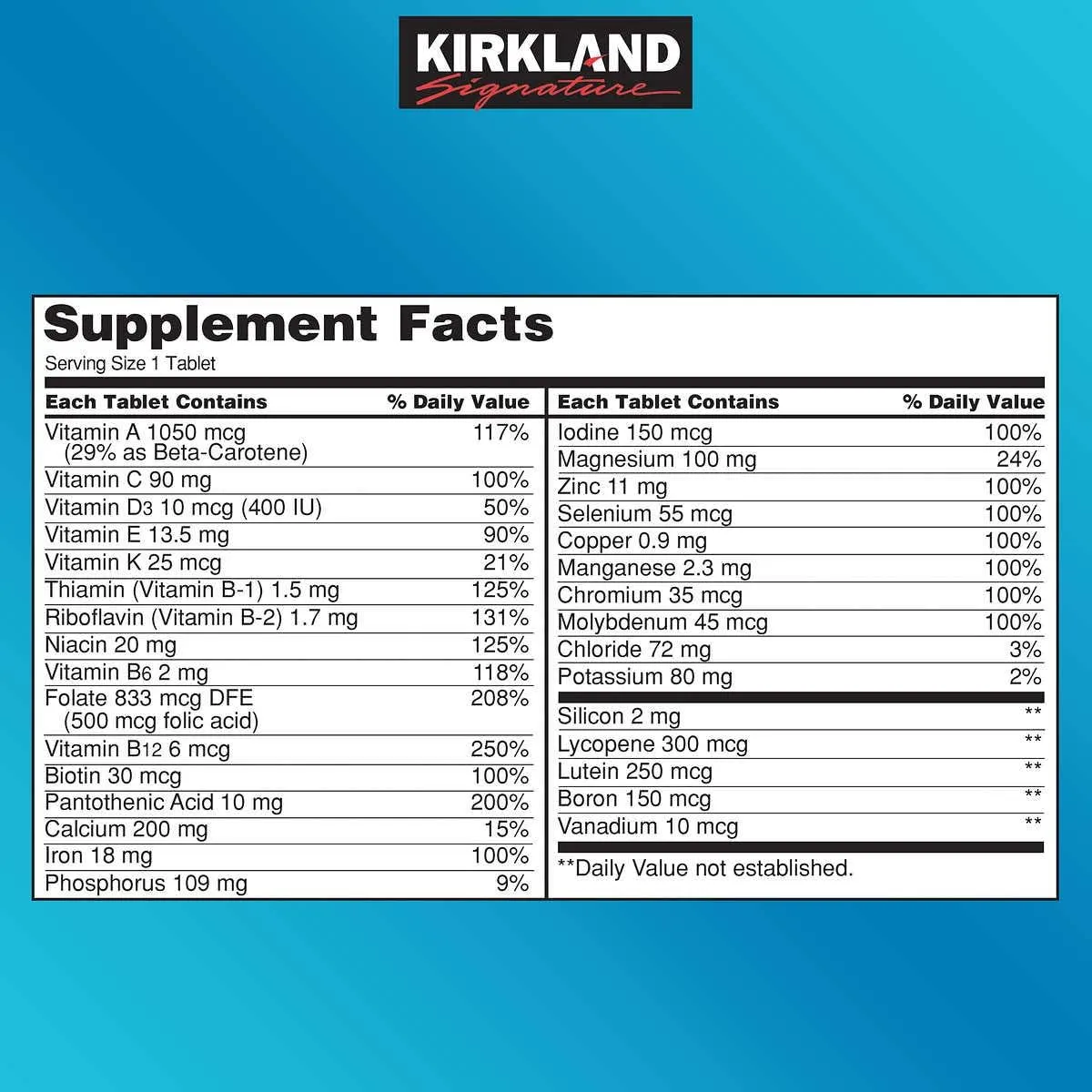 Kirkland Multivitaminico Daily Multi x 500 Tab