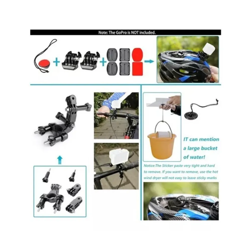 Kit 50 Accesorios Neewer Para Cámara Gopro Hero7 Hero8 Hero9