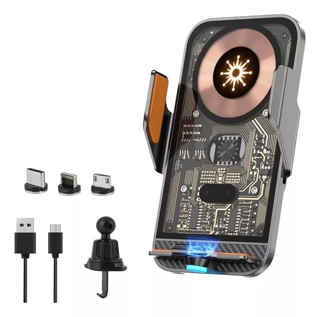 Cargador Inalámbrico Para Carro 15w Usb-c