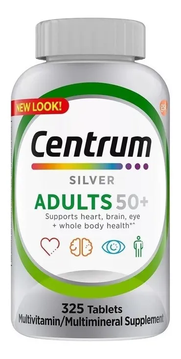 Centrum Silver Adultos 50+  Multivitamínico 325 Tabletas