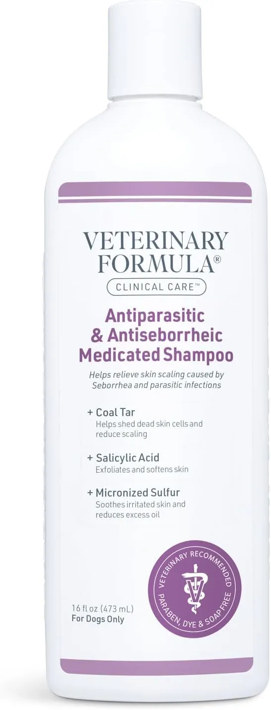  Veterinary Formula Shampoo Medicado Antiparasitario Antiseborreico Perros 473ml