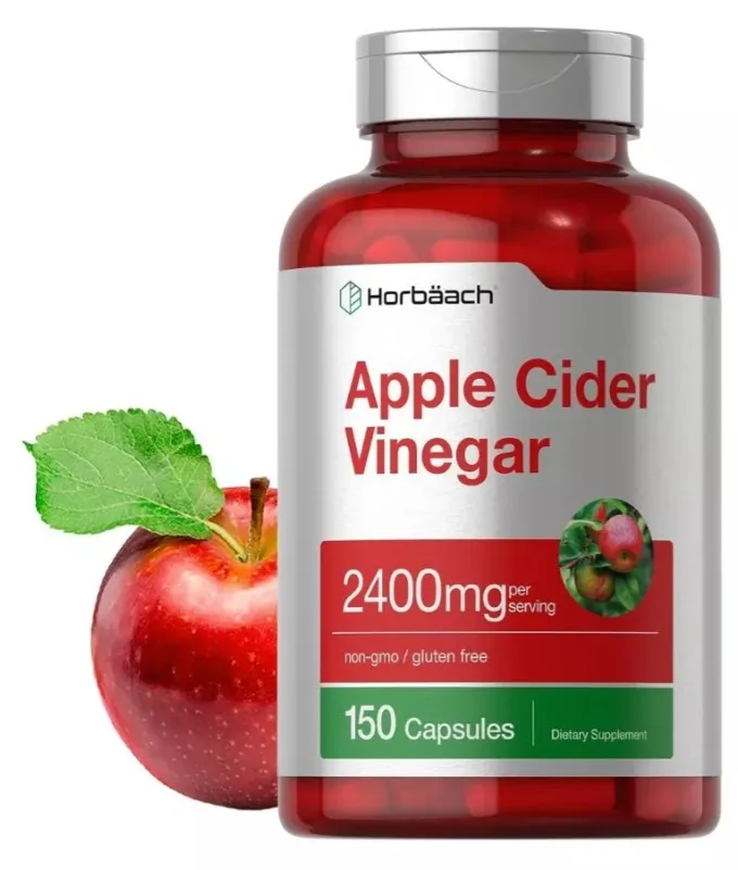 Horbaach Vinagre de Manzana 2,400 mg, 150 Cápsulas