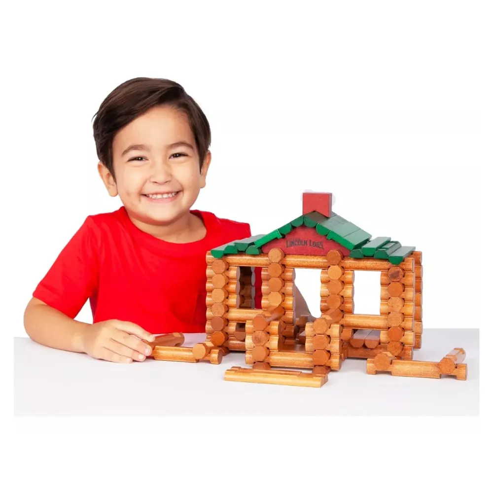 Lincoln Logs Cabaña Juego De Ladrillos Para Construcción